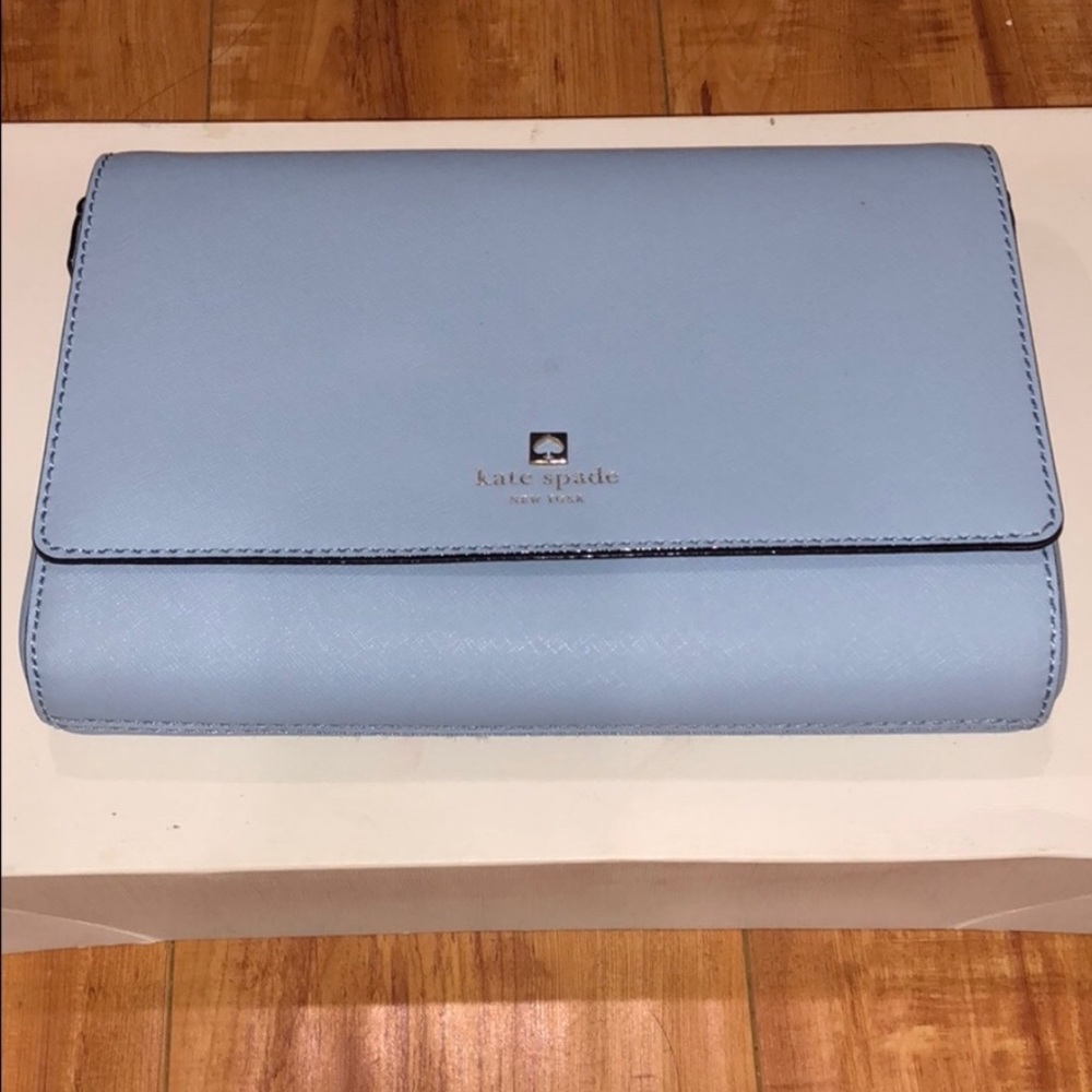 Pretty light blue Kate spade crossbody purse